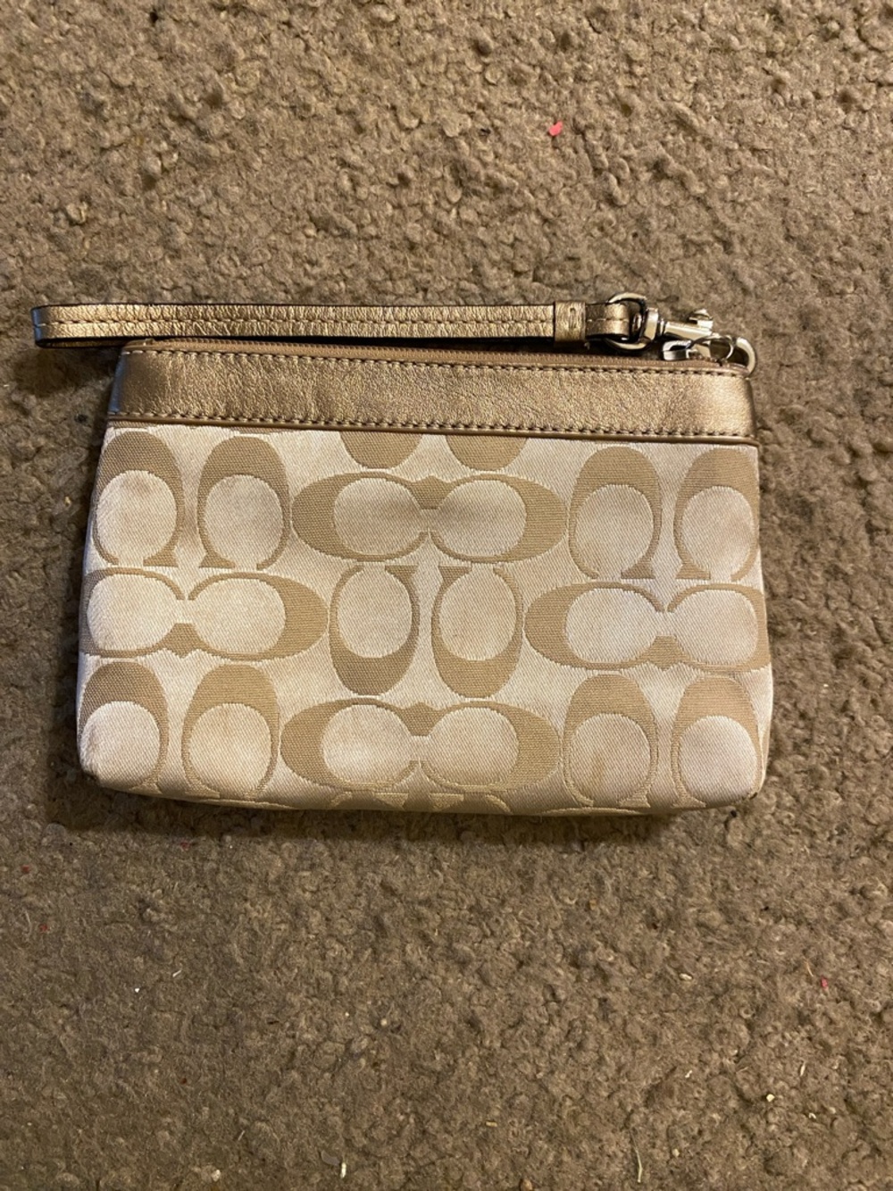 Coach Gold Signature Wristlet Clutch - Picture 3 of 5